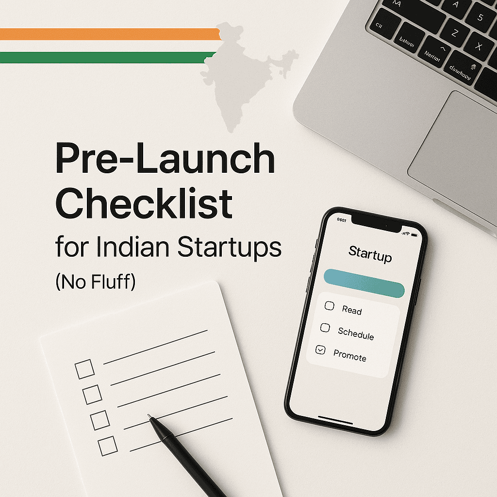 Pre Launch Checklist for Indian Startups