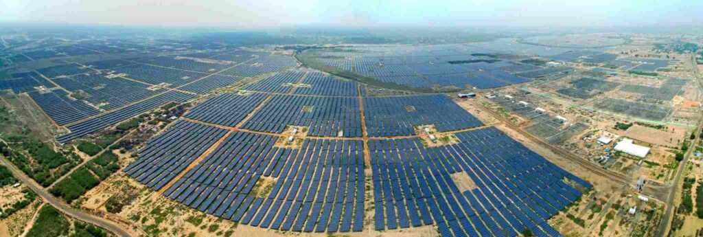 Adani Group Infrastructure solar park powering India's renewable energy revolution.